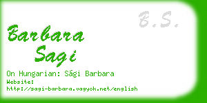 barbara sagi business card